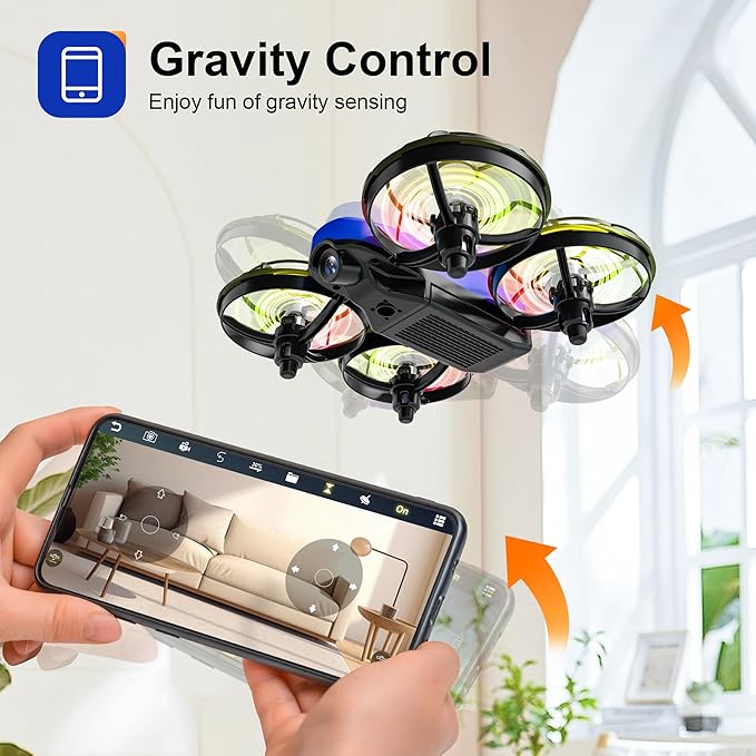 Swifsen Drones for Kids with Camera,Rc Drone Indoor Small Helicopter,Birthday Gifts for Boys and Girls Beginners Friendly,Mini Quadcopter Toy With 2 Batteries,Propeller Protect,Altitude Hold