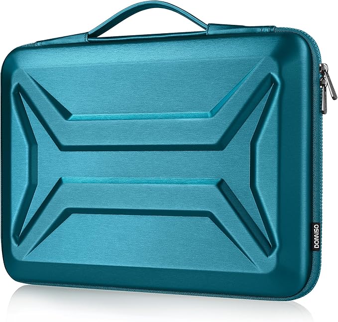 DOMISO 15.6-16 Inch Laptop Hard Case, Waterproof Shockproof Hard Shell Laptop Sleeve Protective Computer Bag for Macbook Pro/Lenovo IdeaPad/HP ENVY/Dell XPS, Teal