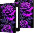 for Kindle Scribe 10.2 Inch 2022/2024 Released Tablet Case, Slim Kickstand Stand Leather Smart Cover with Auto Wake/Sleep, Purple Rose 01