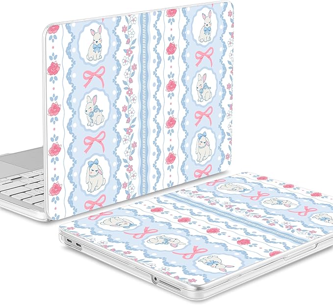 Tuiklol for 2026 MacBook Neo 13 Inch A18 Pro Chip Case, (Model A3404) Anti-Scratch Anti-Drop Slim Hard PC Shell Case with Shockproof Protective MacBook Neo Laptop Cover, Bunny Bow