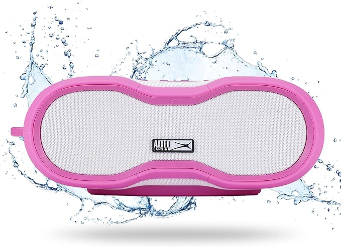 Altec Lansing - BoomJacket Wireless Bluetooth Speaker, Magnetic Waterproof Speaker, IPX7 Outdoor Speaker with 24H Playtime, Portable Speaker with Carabiner, Mountable, Quick Charge