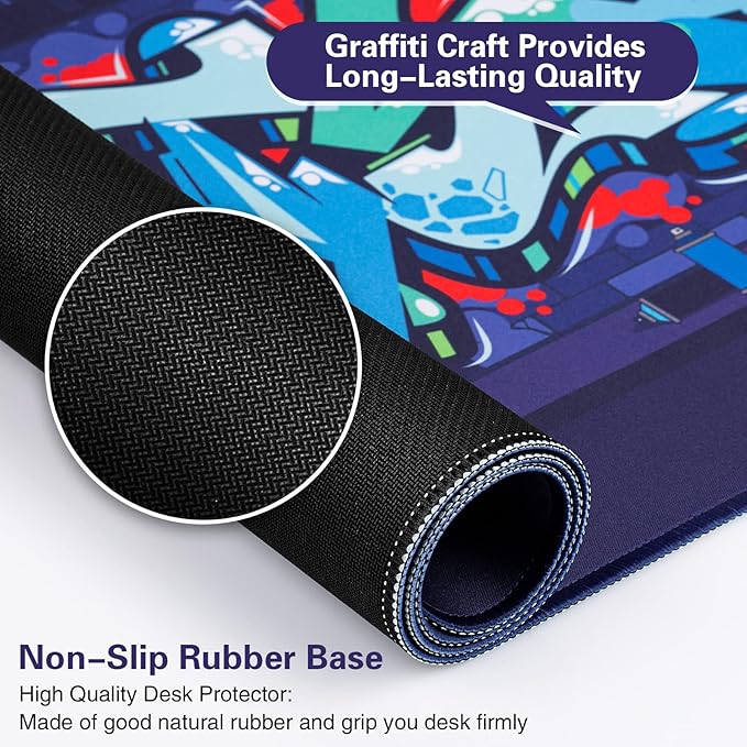 Canjoy Extended Mouse Pad 31.5x15.7inch, Gaming Mouse Pad, XXL Large Big Computer Keyboard Mouse Mat Desk Pad with Non-Slip Rubber Base and Stitched EDG