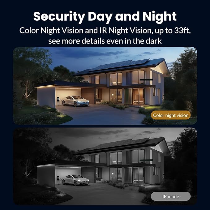 4G LTE Cellular Solar Security Camera Wireless Outdoor, No WiFi Solar Powered Cameras, 4MP PTZ 360° View, Motion Tracking, Color Night Vision, AI Detection, Built-in eSIM (No SIM Card Needed)