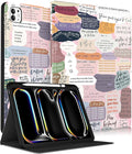Uppuppy for iPad Pro 13 Inch Case 2024 - Women Girls Cute Folio Smart Cover with Pencil Holder Girly Pretty Aesthetic Fashion Design for iPad Pro M4 13 Inch Cases A2925 A2926 A3007