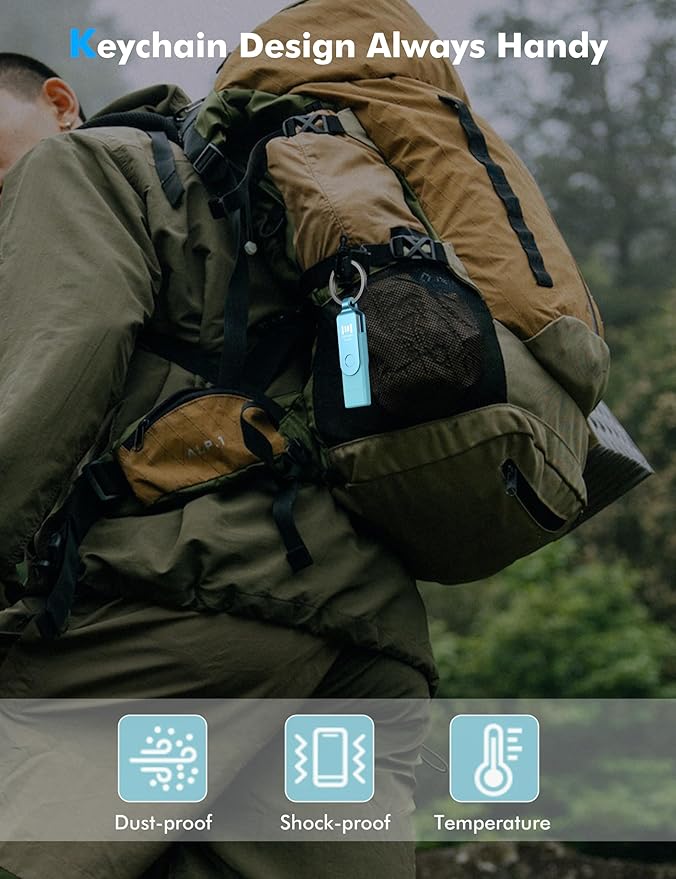 MOSDART 512GB USB C 3.2 Fast Speed C and A Dual Flash Drive, exFAT Memory Stick with Keychain and LED Indicator, for iPhone 15,16,17, Android Phone, iPad, MacBook, and Other Laptops, Sky Blue