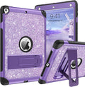 YINLAI for iPad 6th 5th Generation Case 9.7-Inch 2018/2017, iPad Pro 9.7/iPad Air 2nd Case,Glitter Sparkle Women Girls Kids Kickstand Shockproof Protective A1893/A1954/A1822/A1823 Tablet Cover,Purple