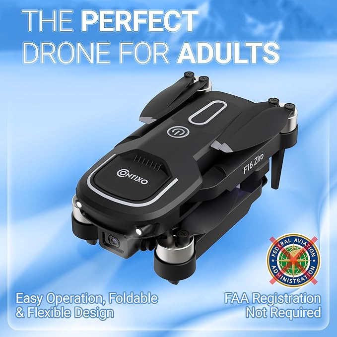 Contixo F16 Camera Drone for Kids – 1080P Dual Camera, Easy to Fly, 17 Mins Intelligent Flight Time, One-Key Takeoff/Landing – Perfect for Beginners and Young Drone Enthusiasts (Ages 14+)