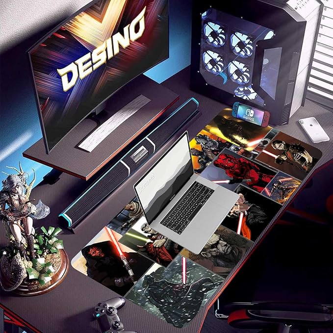 XXL Large Gaming Mouse Pad with Stitched Edges,Big Wide Mousepad,Extended Office Desk Mat,Long Full Desk Pad with Anti-Slip Rubber Base,Desk Pad for Keyboard and Mouse,Desktop decor,31.5 x 15.7 inches