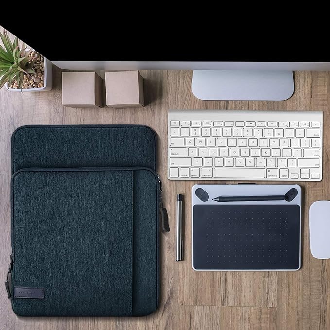 MoKo 10-13 Inch Tablet Sleeve Bag Carrying Case with Pockets Fits New 13-inch iPad Air M4 2026 & Pro M5,Pro 12.9/11,iPad 10th/Air 5/4th 10.9,i-Pad 7/8/9th 10.2, Galaxy Tab S8+/S9+ 12.4, Indigo