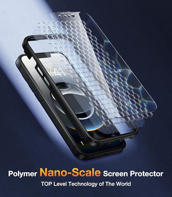 Diaclara Magnetic Designed for iPhone 17e Case & iPhone 16e Case, Full Body Rugged Case with Built-in Screen Protector,[Compatible with MagSafe] Soft Bumper for iPhone 16 17 E 6.1" (Clear Black)