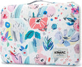 Kinmac 360° Protective Laptop Sleeve Case Bag Cover with Handle for MacBook Pro 16 inch,16 inch HP,Lenovo,Dell,ASUS,Acer Ultrabook and Business Laptop (Flowers)