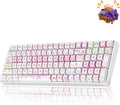 ZORNHER ZH100 Wireless Cat Mechanical Keyboard,98% Pink Cute Creamy Keyboard with Number Pad,Full Size Hot-Swappable Kitty Gaming Keyboard,Meow Meow Squad Keycaps,Clicky Blue Switches,RGB Backlit