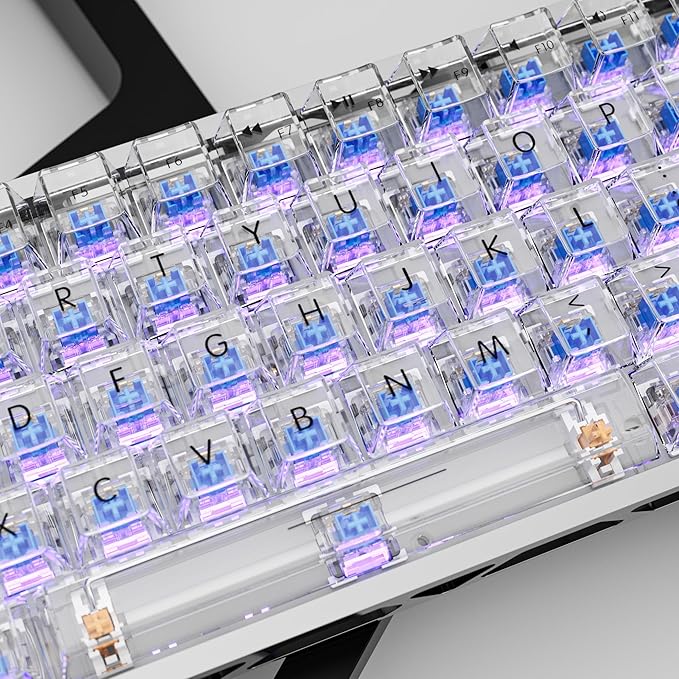 Outemu(Gaote) Blue Switches for MX Mechanical Gaming Keyboard,3-Pin 50gf Clicky/RGB/DIY Replaceable/Dustproof Switches(Blue,72pcs)
