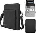 MoKo 10-13 Inch Tablet Sleeve Bag Carrying Case with Pockets Fits New 13-inch iPad Air M4 2026 & Pro M5,Pro 12.9/11,iPad 10th/Air 5/4th 10.9,i-Pad 7/8/9th 10.2, Galaxy Tab S8+/S9+ 12.4, Black & Gray