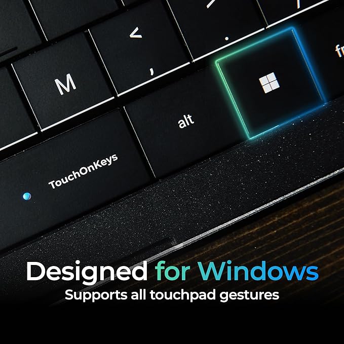 CLVX 1 Windows | Touch On Keys & Gestures AI Keyboard | Bluetooth & USB-C | Low Profile Silent Scissor Keys | Interactive RGB | Aluminum Chassis | Compatible with Windows/Linux/Android