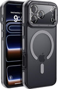 Strong Magnetic for iPhone 17 Pro case with Camera Lens Protector [10Ft Military-Grade Protection] Compatible with fit MagSafe Shockproof Slim Thin Cover case for iPhone 17 Pro 6.3 inch, Gray