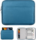 TiMOVO 9-11 Inch Tablet Sleeve Bag for iPad 11-inch A16 2025, iPad 10th Gen. 10.9", iPad 10.2", iPad Air 11/5th/4th Gen. 10.9", Galaxy Tab A9 Plus 11", Carrying Case with Pocket, Peacock Blue