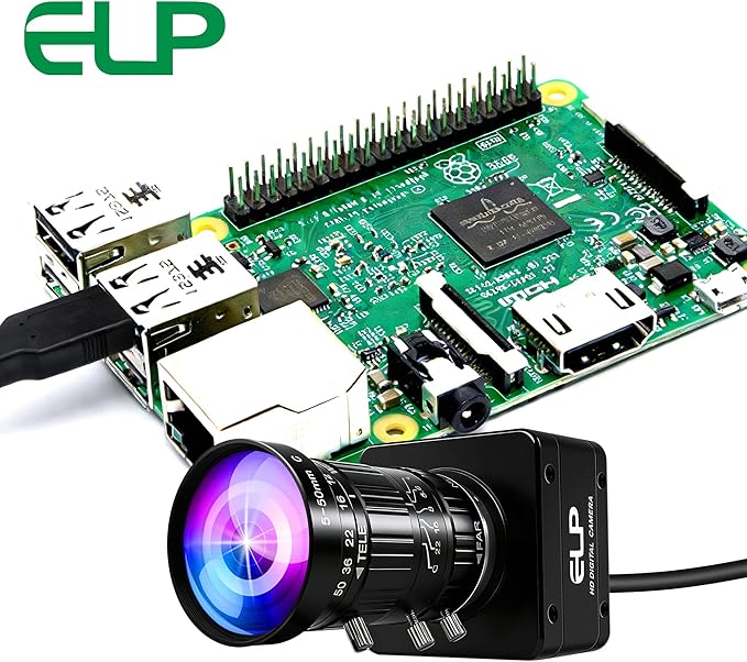 ELP High Speed 4K 60FPS USB Camera Manual Zoom Webcam for Computer, Mini UVC 2160P USB3.0/2.0 Lightburn Cameras for Windows, Linux, Mac, Pi, 5-50mm 10X Varifocal IMX678 Web Cam for Laptop Jetson Nano