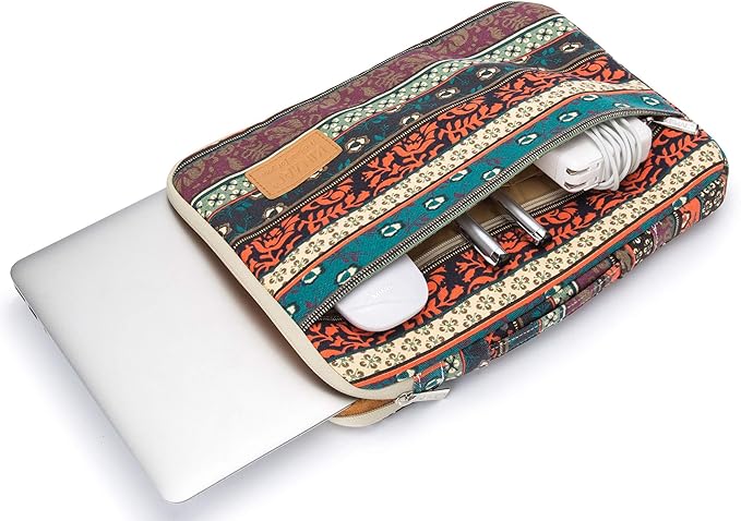 Kinmac 360° Protective Laptop Sleeve Case Bag Cover with Handle for MacBook Pro 16 inch,16 inch HP,Lenovo,Dell,ASUS,Acer Ultrabook and Business Laptop (Bohemian)