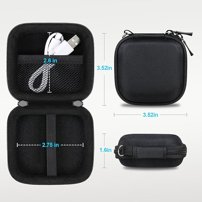 Lacdo Hard Drive Carrying Case for Crucial X9 Pro / X9 / X10 / X10 Pro SSD 1TB 2TB 4TB 6TB 8TB USB 3.2 Portable External Solid State Drives Shockproof Water Repellent Storage Travel Bag, Black