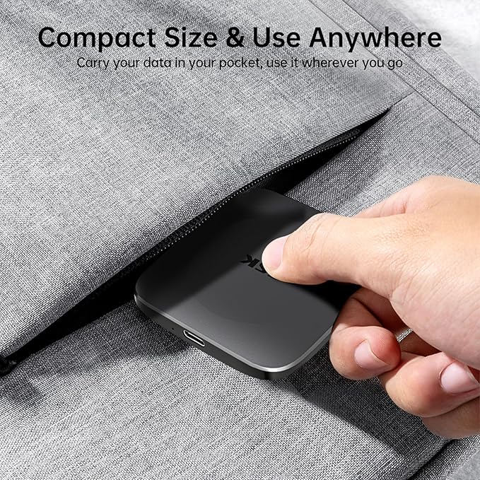SSK External SSD 256GB,Portable SSD Hard Drive up to 550MB/s,Solid State Drives Type C+USB A External Storage Drive USB 3.2 GEN2 USB C Drive for iPhone 15/Android/Windows/Tablet/Mac/Xbox