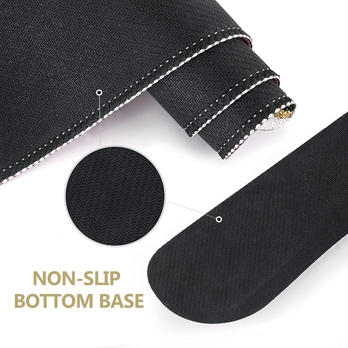 DINKY Keyboard Mouse Pad Set, Large Gaming Mousepad + Memory Foam Ergonomic Keyboard Wrist Rest Support, Easy Typing Pain Relief, 4Pcs (35.4" x 15.8") Extended Desk Mat -Black Gold Marble