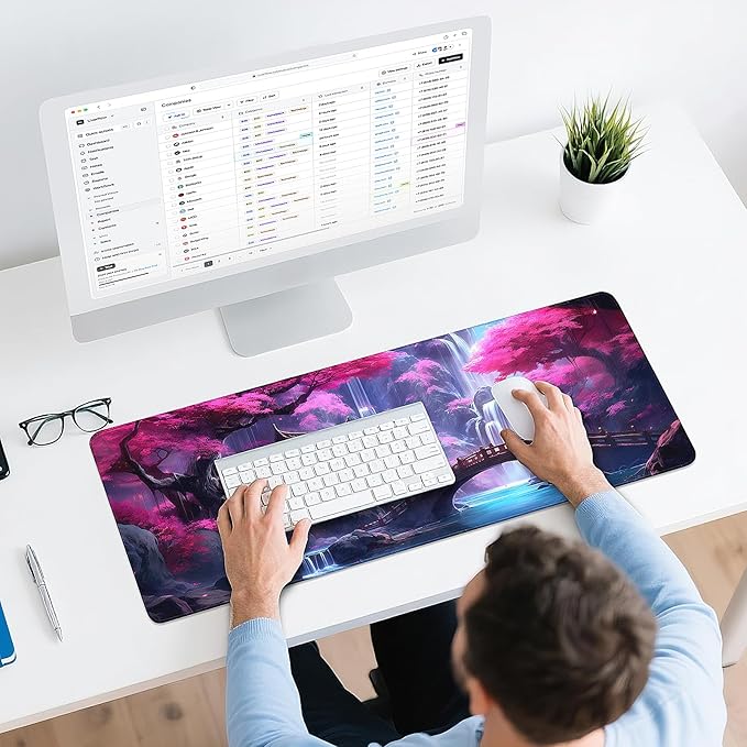 Gaming Mouse Pad - (31.5"×11.8") Japanese Anime Large Mouse Pads for Desk - Desk Mat for Keyboard and Mouse with Non-Slip Base, Desks Pad Matfor Game/Office & Home