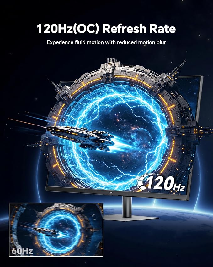 KTC 32 Inch 2K 120Hz Computer Monitor, IPS QHD 2560 x 1440p Monitor with Ultra-Thin Bezels, HDR10, Adaptive Sync, HDMI/Display Ports, Tilt Adjustable, Eyecare, for Office and Casual Gaming, H32T13