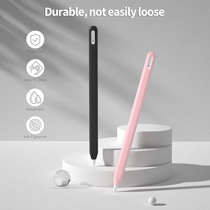 Hi Color Silicone Pencil Cover for Apple Pencil 2nd/Apple Pencil Pro Cover Case Sleeve Ipad Pencil Protective Cover(Pink)