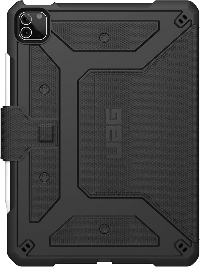 UAG Designed for iPad Pro 11" (4th Gen 2022, 3rd Gen 2021) Case Metropolis Rugged Heavy Duty Protective Cover Multi-Angle Viewing Folio Stand with Pencil Holder, Black by URBAN ARMOR GEAR