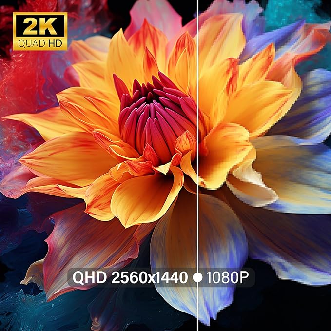 InnoView 23.8" Dual Portable Monitor 180Hz 2560 x 1440P 2K 100% sRGB - Foldable & Stackable Design with 315° Screen Adjustment & 180° Stand | USB-C/HDMI, Dual Monitor for Laptop, Mac, Windows