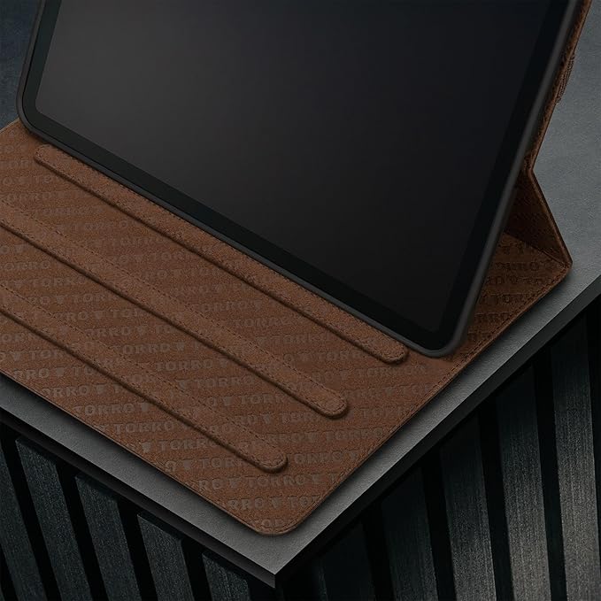 TORRO Case Compatible with iPad Pro 11” M5 / M4 (2025/2024) – Premium Leather iPad Pro 11” 2025/2024 Case with Stand Function, Apple Pencil Connectivity and Wake/Sleep Function (Dark Brown)