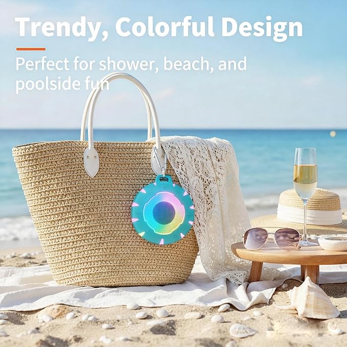 HEYSONG Waterproof Shower Bluetooth Speaker, Durable & Portable with Clear Sound, Ideal for Shower, Pool, Beach & Kayaking – Great Gift for Girls, Women & Men