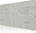 iCasso White Desk Matt for Desktop, Cute Desk Pad Mat, Large Mouse Pad, Anti-Slip Big Mousepad with Stitched Edges, Keyboard Pad for Computer(White)