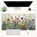 Floral Desk Pad Mat Watercolor Flowers Desk Mat XL Large Gaming Mousepad Extended Aesthetics Laptop Computer Keyboard and Mouse Pad Office Desk Decor for Women 31.5 x 15.7 in