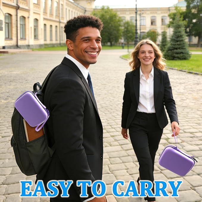 Protective Case for PLAUD NotePin Voice Recorder - Custom Fit Foam Holds All Accessories, Waterproof & Shockproof (Case Only) (Purple)