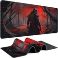 Gaming Mouse Pad - (31.5"×11.8") Japanese Samurai Large Mouse Pads for Desk - Desk Mat for Keyboard and Mouse with Non-Slip Base, Desks Pad Matfor Game/Office & Home