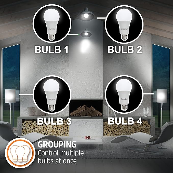 XTREME Energizer Connect Smart A19 LED White & Multi-Color RGB Light Bulbs with Voice Control and Remote Access Through Your Smartphone | Compatible with Alexa and Google Assistant, 2 Pack