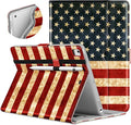 DTTO for iPad 9.7 Inch 5th/6th Generation 2018/2017 Case with Apple Pencil Holder, Premium Leather Folio Stand Cover Case for Apple iPad 9.7 inch, Also Fit iPad Pro 9.7/Air 2/Air - US Flag