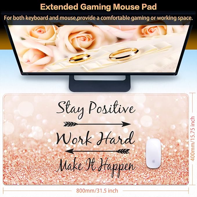 Canjoy Gaming Mouse Pad, Large Extended Mouse Pad Big Computer Mousepad for Home Office Gaming Work 31.5x15.7inch
