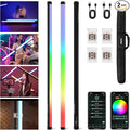 VILTROX K90 2 Pack RGB Tube Light, 30W 38inch Large RGBWY Photography LED Video Stick Light Wand with APP/2.4G/Remote Control, CRI 97+, 26 Scenes, 2500K-8500K, 14.8V/3300mAh Battery, Magnetic Chip