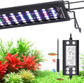 SEAOURA Aquarium LED Light with Thermometer, 12-18in Full Spectrum Lights for Fish Tank, 24/7 Programmable with Power Off Memory, WRGB Custom, 20 Level Dimmable Brightness for Freshwater Aquariums