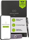 Rocketbook Core Reusable Smart Notebook, Dot Grid Pages For School, Work and Creative Projects, Executive Size 6x8.8, Black - Premium
