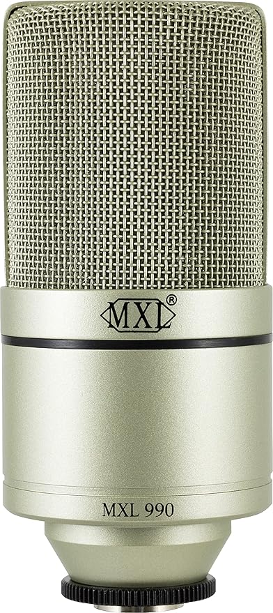 MXL 990/991 Large and Small Diaphragm Condenser Microphone Bundle Project/Home Studio Recording | XLR | Cardiod (Champagne)