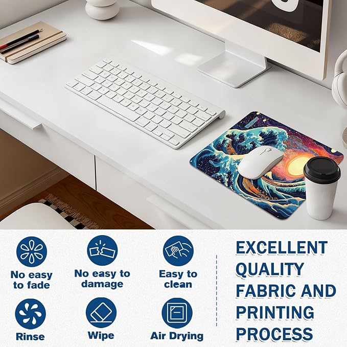 Mouse Pad for Gaming & Office - (11.8"×9.8") Small Desk Mat with Smooth Surface and Stylish Design for PC, Home Office Decor and Work
