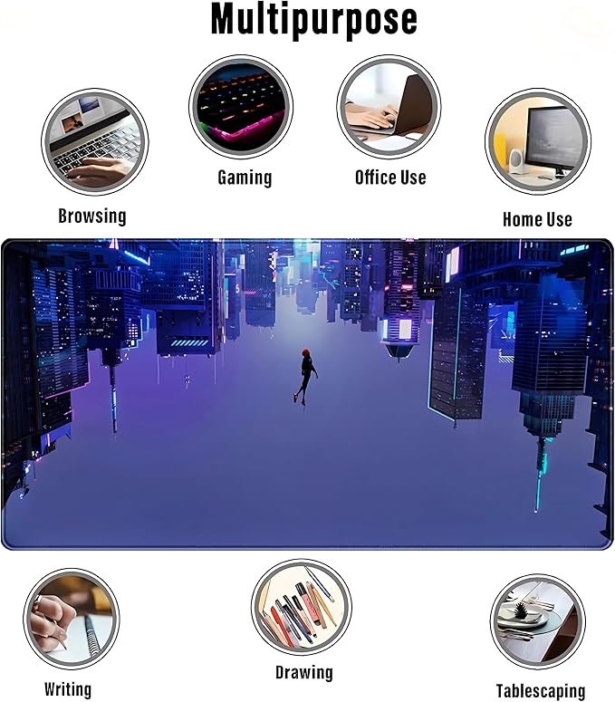 Anime Desk Mat XXL Gaming Mouse Pad, Extended Keyboard Mat, Full Desk Accessories, 31.5"x15.75"
