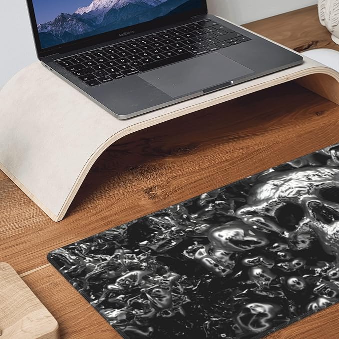 Skull Mouse Pad XL Large Mousepad Non Slip Rubber Base Desk Mat for Laptop Computer Gaming 31.5" X 12"