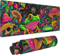 Frog Mushroom Mouse Pad Extended Large Gaming Mouse Pad XL Stitched Edges for Gamer Home Office 31.5 X 11.8 Inch