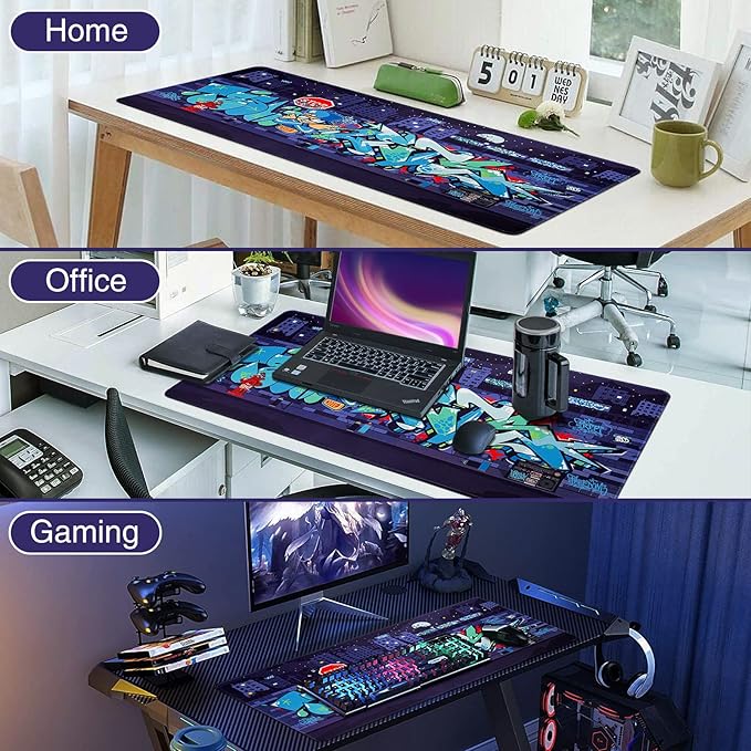 Canjoy Extended Mouse Pad 31.5x15.7inch, Gaming Mouse Pad, XXL Large Big Computer Keyboard Mouse Mat Desk Pad with Non-Slip Rubber Base and Stitched EDG