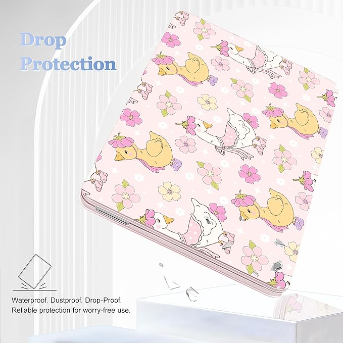 Tuiklol for 2026 MacBook Neo 13 Inch A18 Pro Chip Case, (Model A3404) Anti-Scratch Anti-Drop Slim Hard PC Shell Case with Shockproof Protective MacBook Neo Laptop Cover, Goose Flowers